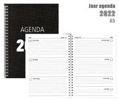 MGPcards - Bureau-agenda 2022 - A5 - Ringband - Spiraal - 7d/2p - Zwart