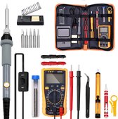 Vitafa Soldeertset - Soldeerkit - Solderen - Soldeertin - Digitale Multimeter - Soldeerbout - Solderen voor Beginners