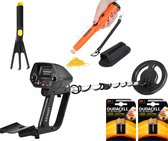 ODISUS Metaal Detector voor Goud, Munten, Sierraden, ... - Metaaldetector voor Kinderen & Volwassenen - 20 cm Detectie Diepte - 78 tot 103 cm Lang - Inclusief 2x Batterijen & Pintpointer & Ra