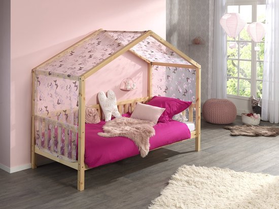 Bébé Nora Elliot avec tiroir de lit et bordure latérale - Lit maison, Dallas, lit pliant, textile - Vipack