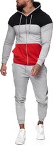 Heren - joggingpak - Zwart - Grijs - Rood - 1083