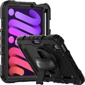 iPad mini 6 2021 Rugged Case pos stand - CaseBoutique - Solid Zwart - Plastique