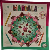 Livre de coloriage mandala pour Enfants - Multicolore - Cupcakes - Papier - 21 x 21 cm - 24 Pages