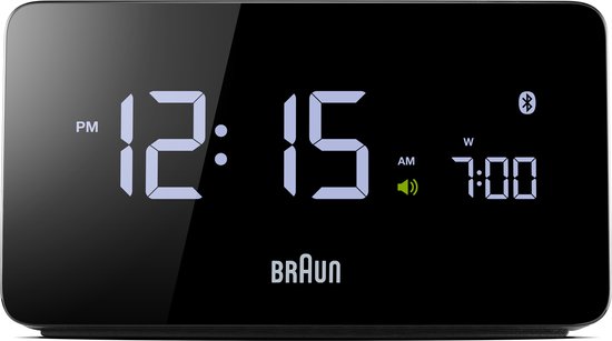 Braun BNC020BK zwart radiogestuurde bluetooth wekker | bol.com