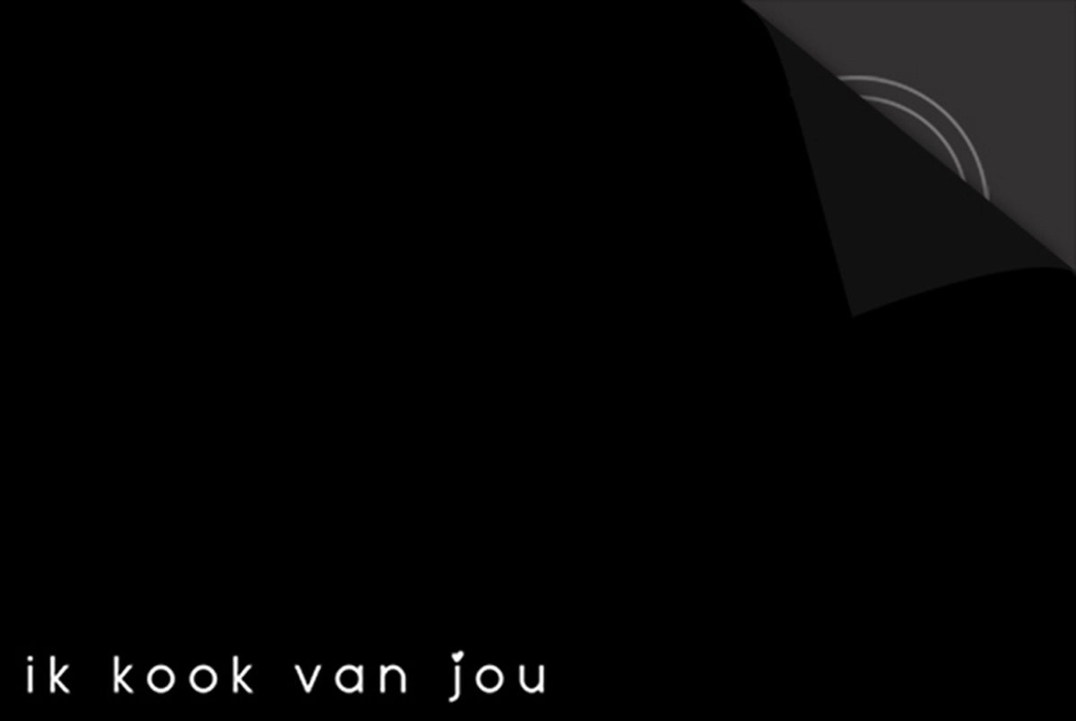 Inductie Beschermer Quote 'Ik Kook' print Exclusief 76x51,5cm