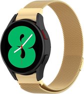 Smartwatch bandje - Geschikt voor Samsung Galaxy Watch 4 Classic - Horlogebandje - RVS metaal - Fungus - Milanese - Goud