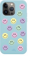xoxo Wildhearts case voor iPhone 13 Pro Max - Smiley Colors Blue - iPhone Color Case