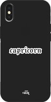 xoxo Wildhearts case voor iPhone XS - Capricorn (Steenbok) Black - iPhone Zodiac Case