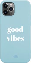 iPhone 11 Pro - Good Vibes Blue - iPhone Short Quotes Case