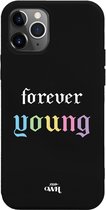 iPhone 12 Pro - Forever Young Black - iPhone Rainbow Quotes Case