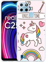 Realme C25Y Hoesje Unicorn Time - Designed by Cazy
