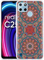 Realme C25Y Hoesje Orientaalse Mandala - Designed by Cazy