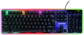 Battletron gaming toetsenbord | Ultra snelle optische switches | Voorzien Van Multicolor ledverlichting | Aan te sluiten via USB | Draagbaar lay-out | Pro Esports gaming toetsenbord | RGB Col