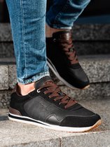 Sneakers - heren - laag - zwart - T332