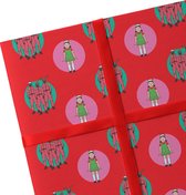 Vel (geen rol) inpakpapier - 31 cm x 69 cm - Squid Game Kerst 2021 - Cadeaupapier - Kerstpapier - Squid Game