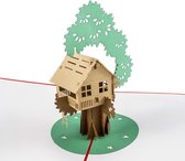 Hartensteler - 3D Pop-Up Wenskaart - Boomhut Kaart - Tree House Pop-Up Card