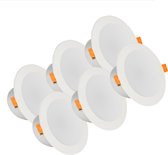 6x Leddy's - LED Spot Inbouwspot - 7W - 3000K Warm Wit - Basic