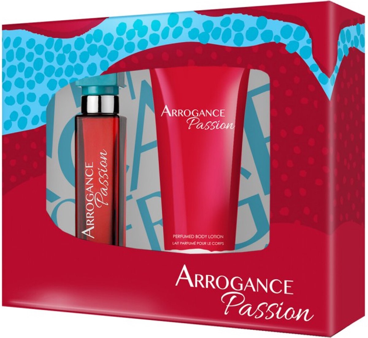 Goedkoopste Arrogance Passion set van Eau de toilette bodylotion