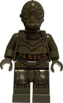 Lego Star Wars Minifiguur, RA-7 Protocol Droid (Dark Bluish Gray) - (Geleverd in transparant gripseal zakje)