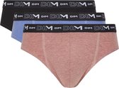 Dim Coton Stretch - 3 pack Heren Slips - Zwart/Roze/Blauw - maat L