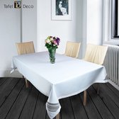 Tafelkleed model Irys, 150x280, wit, rechthoek, vuilafstotend