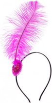 Carnival Toys Haarband Charleston Dames Fuchsia One-size