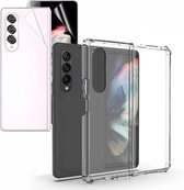 Samsung Galaxy Z Fold 3 Hoesje Transparante Case - Samsung Galaxy Z Fold 3 Screenprotector Glas