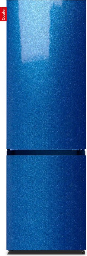 Koelkast: COOLER LARGECOMBI-FBMET Combi Bottom Koelkast, E, 198+66l, Blue Metalic Gloss Front, van het merk Cooler