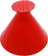 The Life Club - Ronde ijskrabber - 360 graden ruitenkrabber - rood