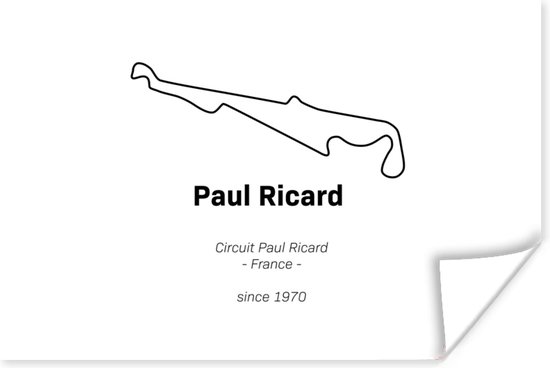 Poster Formule 1 - Frankrijk - Circuit - 30x20 cm - Cadeau voor man