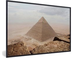 Affiche avec cadre Vue de la Pyramide de Khéops Egypte - 120x80 cm