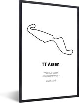 Fotolijst incl. Poster - TT Assen - Circuit - Racen - 20x30 cm - Posterlijst - Cadeau voor man