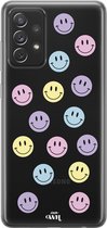 xoxo Wildhearts case voor Samsung A72 – Smiley Colors - Samsung Transparant Case