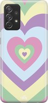 Samsung A72 – Retro Heart Pastel - Samsung Transparant Case