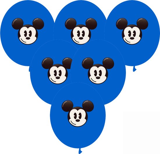 Mickey Mouse Ballonnen Blauw - set van 6