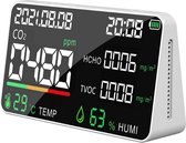 Dakta® Co2 Meter | Thermohygrometer | LCD scherm | Digitale meter | Wit | Luchtkwaliteit meten | Binnen | Horeca | Melder | Draagbaar