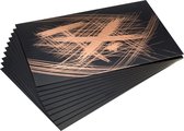 Essdee - Scraperboard - Hobby karton scratchboard - Koper folie - 229 x 152mm - 10 stuks