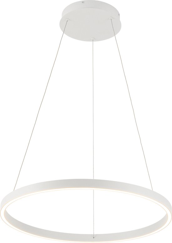 Luminaire suspendu design rond LED noir ou blanc 54W 600mm Ø éclairer haut et bas
