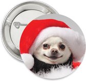 6X Button Merry Christmas dog button - hond - kerst - chihuahua - 2022 - feestdagen