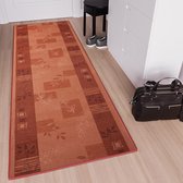 Tapiso Antislip Rubber Mat Rood Oranje Rubbermat Tapijt Maat- 100x1400