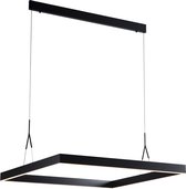 Vierkante lamp LED wit, zwart, bruin 90x90cm