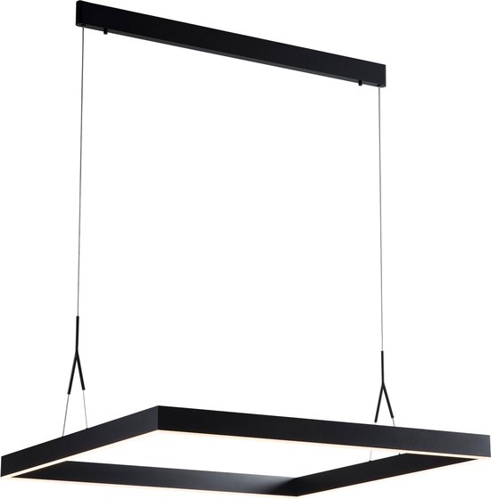 Lampe carrée LED blanc, noir, marron 90x90cm