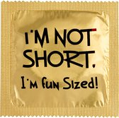 Condoom : i'm not short, i'm fun sized - 2 stuks - per stuk verpakt