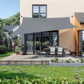 Rechthoekig zonnezeil/schaduwdoek; 3 x 3 m; van HDPE-kunststof (polyethyleen); scheurt niet; is weerbestendig; met uv-bescherming; luchtdoorlatend; voor tuin, balkon, terras, campi