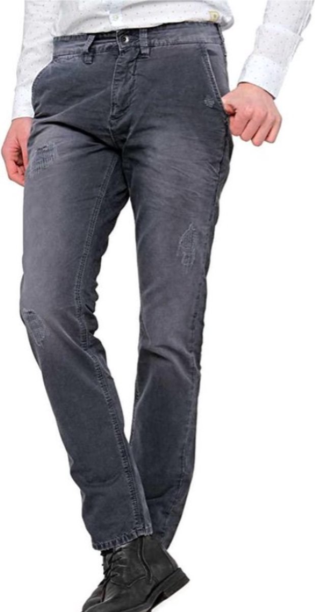Scotch&Soda Broek Garment Dyed - Blauw - Maat 33-34