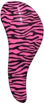 Anti Klit Haarborstel - Detangling Haarborstel - Tangle Teezer - Zebraprint / Zwart / Roze - 19 cm