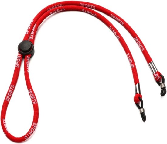 Eyezoo® Sport Glasses Cord - Ajustable - Rouge - Jogging - Badminton - Vélo