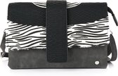 Schoudertasje/Crossbody - Clutch Zebra - Zebravacht - Zwart/wit