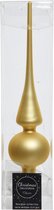 Goud glazen piek mat 26 cm - Gouden kerstboom versieringen