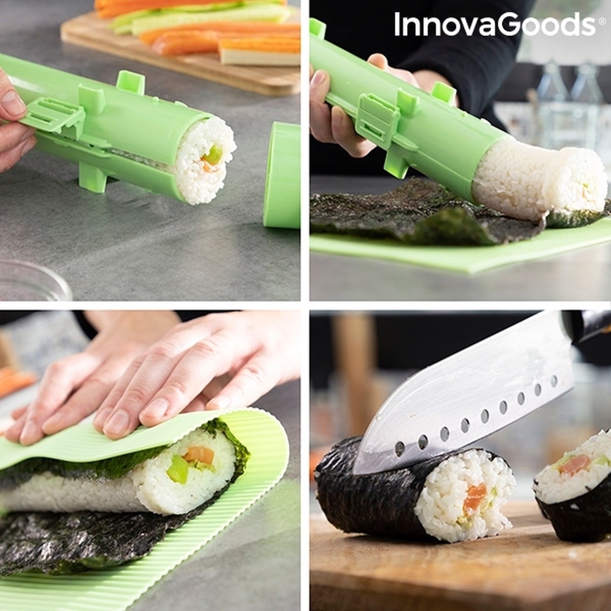 SUSHI-SET MET RECEPTEN SUZOOKA 3 ONDERDELEN - Sushi set - Sushi - Sushi kit - Sushi maker - Sushi maker set - Sushi maker roller